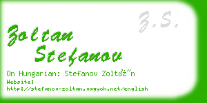 zoltan stefanov business card